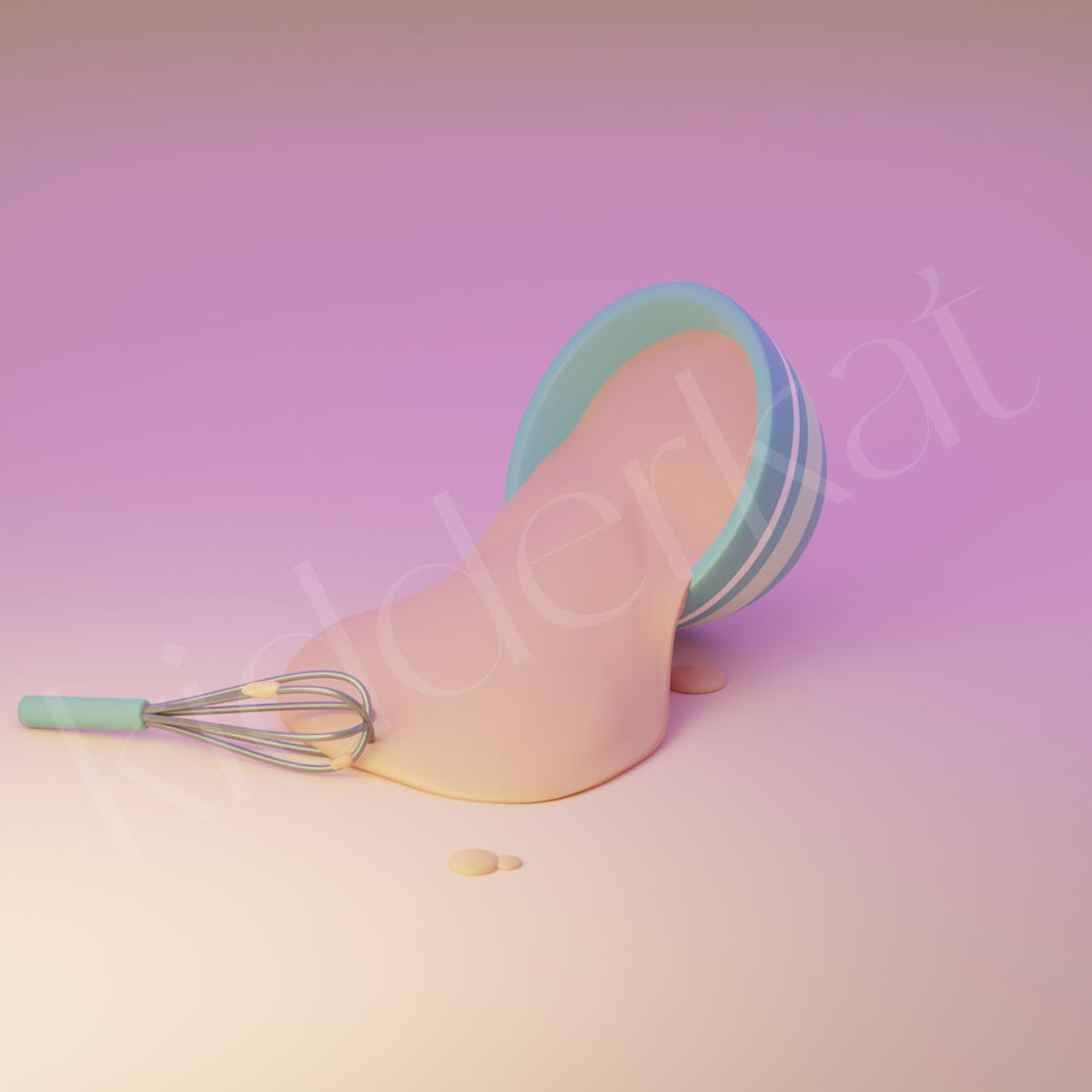 baking bowl and whisk (freehand)