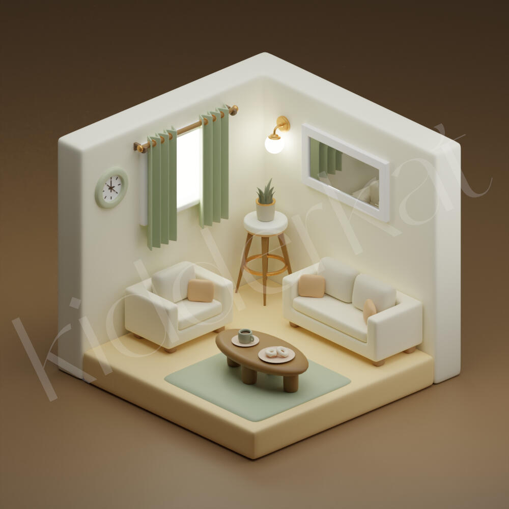 isometric living room (click to see more)